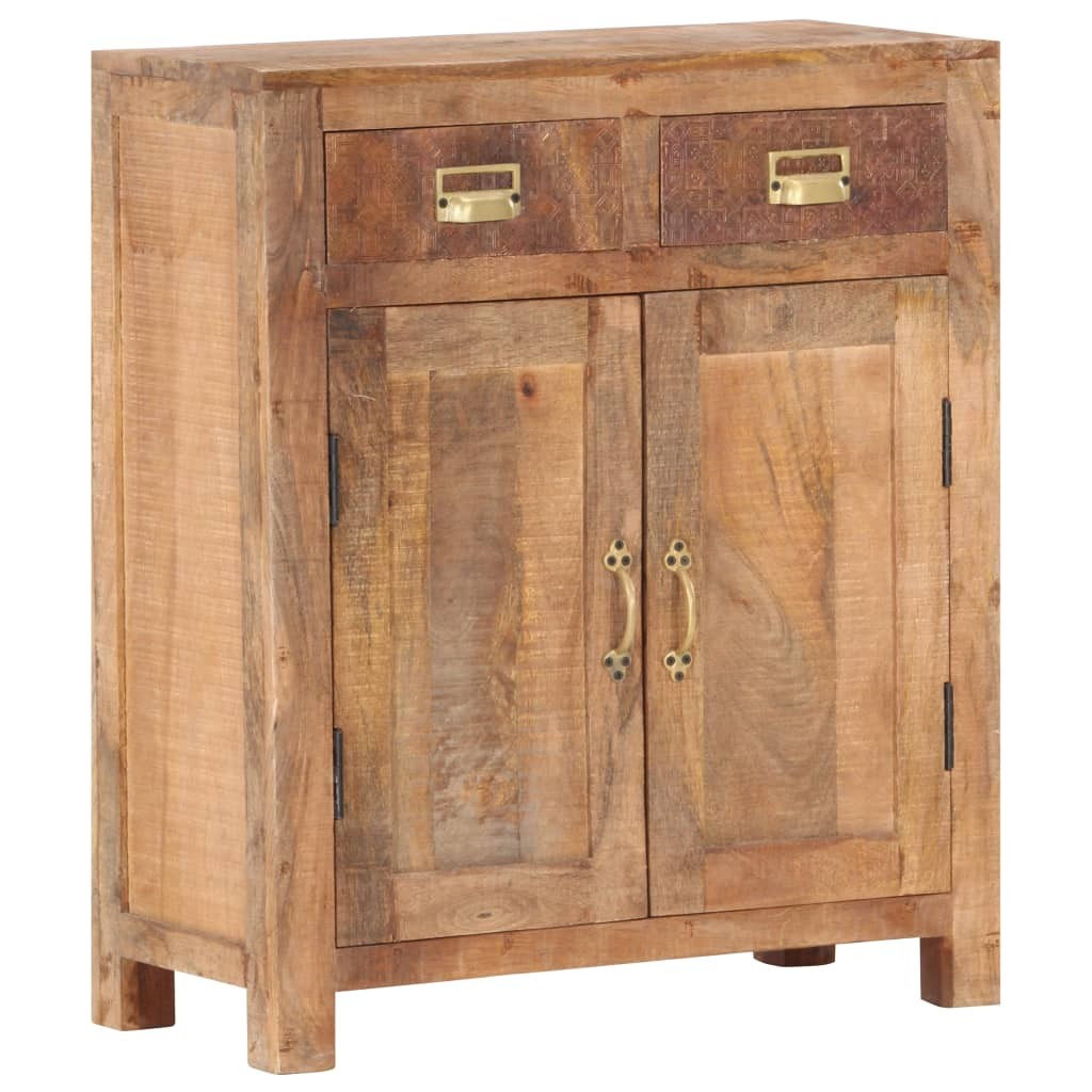 Sideboard 65x30x75 cm Solid Rough Mango Wood
